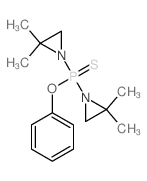 bis(2,2-dimethylaziridin-1-yl)-phenoxy-sulfanylidene-phosphorane结构式
