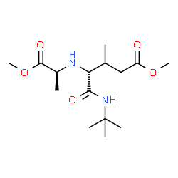 Pentanoic acid, 5-[(1,1-dimethylethyl)amino]-4-[[(1S)-2-methoxy-1-methyl-2-oxoethyl]amino]-3-methyl-5-oxo-, methyl ester, (4R)- (9CI)结构式