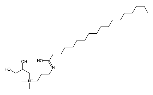 2,3-dihydroxypropyl-dimethyl-[3-(octadecanoylamino)propyl]azanium结构式