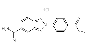 2-(4-carbamimidoylphenyl)benzotriazole-5-carboximidamide,hydrochloride结构式