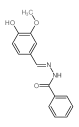 N-[(3-methoxy-4-oxo-1-cyclohexa-2,5-dienylidene)methyl]benzohydrazide structure
