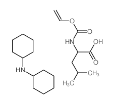 N-cyclohexylcyclohexanamine; 2-(ethenoxycarbonylamino)-4-methyl-pentanoic acid Structure