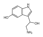 3-(2-amino-1-hydroxyethyl)-1H-indol-5-ol结构式
