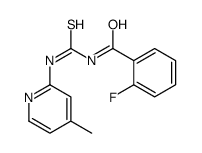 2-fluoro-N-[(4-methylpyridin-2-yl)carbamothioyl]benzamide结构式