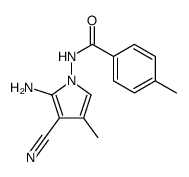 N-(2-amino-3-cyano-4-methylpyrrol-1-yl)-4-methylbenzamide结构式