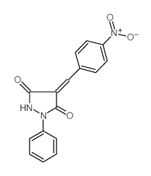 3,5-Pyrazolidinedione, 4-[(4-nitrophenyl)methylene]-1-phenyl- (en)结构式