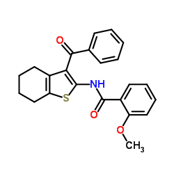 N-(3-Benzoyl-4,5,6,7-tetrahydro-1-benzothiophen-2-yl)-2-methoxybenzamide结构式