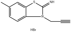 2-Amino-6-methyl-3-(prop-2-yn-1-yl)benzo[d]thiazol-3-ium bromide Structure