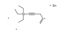 triethyl(4-trimethylstannylpent-4-en-1-ynyl)silane结构式