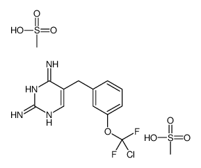 5-[[3-[chloro(difluoro)methoxy]phenyl]methyl]pyrimidine-2,4-diamine,methanesulfonic acid Structure