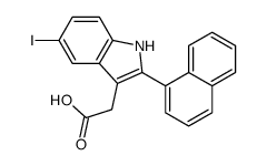 2-(5-iodo-2-naphthalen-1-yl-1H-indol-3-yl)acetic acid结构式