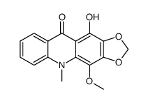 11-Hydroxy-4-methoxy-5-methyl-1,3-dioxolo[4,5-b]acridin-10(5H)-one结构式