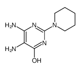 5,6-diamino-2-piperidin-1-yl-1H-pyrimidin-4-one结构式