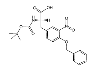 (S)-3-(4-(benzyloxy)-3-nitrophenyl)-2-((tert-butoxycarbonyl)amino)propanoic acid Structure