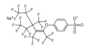 sodium 4-[[4,4,5,5,5-pentafluoro-3-(pentafluoroethyl)-1,2,3-tris(trifluoromethyl)-1-pentenyl]oxy]benzenesulphonate结构式