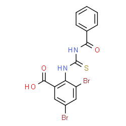 5-BROMO-2-[[[(2-BROMOBENZOYL)AMINO]THIOXOMETHYL]AMINO]-BENZOIC ACID structure