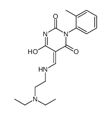 (5Z)-5-[[2-(diethylamino)ethylamino]methylidene]-1-(2-methylphenyl)-1,3-diazinane-2,4,6-trione Structure