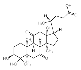 3-hydroxy-4,4,14-trimethyl-7,11-dioxocholan-24-oic acid结构式