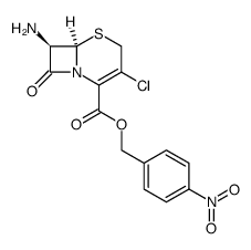 p-nitrobenzyl (6R-trans)-7-amino-3-chloro-8-oxo-5-thia-1-azabicyclo[4.2.0]oct-2-ene-2-carboxylate Structure