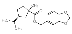 Cyclopentanecarboxylicacid, 3-isopropyl-1-methyl-, piperonyl ester, cis- (8CI) Structure