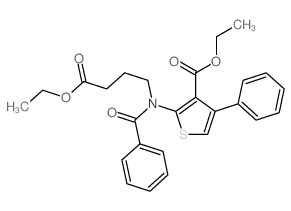 3-Thiophenecarboxylicacid, 2-[benzoyl(4-ethoxy-4-oxobutyl)amino]-4-phenyl-, ethyl ester structure