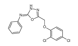 5-[(2,4-dichlorophenoxy)methyl]-N-phenyl-1,3,4-oxadiazol-2-amine结构式