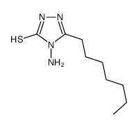 4-氨基-5-庚基-3-疏基-1,2,4-噻唑结构式