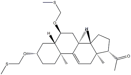 3β,6α-Bis(methylthiomethoxy)-5α-pregn-9(11)-en-20-one结构式