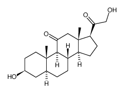 (3β,5α)-3,21-dihydroxypregnane-11,20-dione结构式