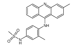 N-[3-methyl-4-(3-methyl-acridin-9-ylamino)-phenyl]-methanesulfonamide结构式
