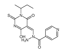 N-[(1-butan-2-yl-4,6-dioxo-2-sulfanylidene-1,3-diazinan-5-ylidene)methyl]pyridine-4-carbohydrazide Structure