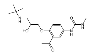 1-[3-Acetyl-4-(3-tert-butylamino-2-hydroxy-propoxy)-phenyl]-3-methyl-urea Structure