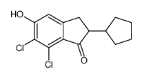 6,7-dichloro-2-cyclopentyl-5-hydroxy-2,3-dihydroinden-1-one Structure