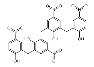 2-[[2-hydroxy-3-[(2-hydroxy-5-nitrophenyl)methyl]-5-nitrophenyl]methyl]-6-[(2-hydroxy-5-nitrophenyl)methyl]-4-nitrophenol Structure