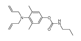 Propyl-carbamic acid 4-diallylamino-3,5-dimethyl-phenyl ester Structure