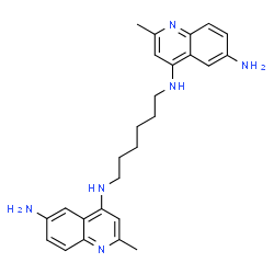 1,6-bis(6-amino-2-methyl-4-quinolylamino)hexane结构式