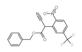 苄基-a-氰基-2-硝基-5-(三氟甲基)苯基乙酸酯结构式