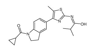 Propanamide, N-[4-[1-(cyclopropylcarbonyl)-2,3-dihydro-1H-indol-5-yl]-5-methyl-2-thiazolyl]-2-methyl- (9CI) Structure