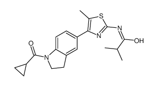 Propanamide, N-[4-[1-(cyclopropylcarbonyl)-2,3-dihydro-1H-indol-5-yl]-5-methyl-2-thiazolyl]-2-methyl- (9CI) picture