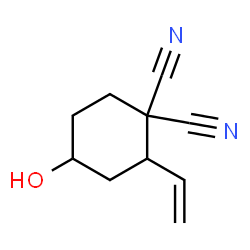 1,1-Cyclohexanedicarbonitrile,2-ethenyl-4-hydroxy-(9CI) Structure