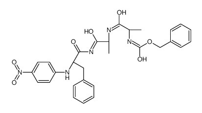 benzyloxycarbonylalanyl-alanyl-phenylalanine-4-nitroanilide结构式
