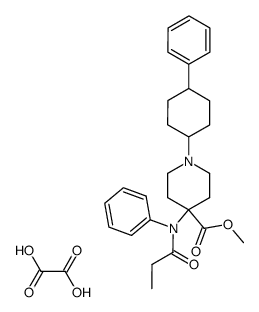 1-(4-Phenylcyclohexyl)-4-(N-propionylanilino)piperidin-4-carbonsaeuremethylester-oxalat结构式