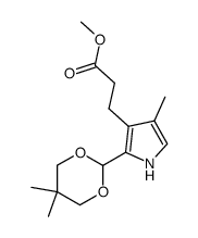 3-[2-(5,5-dimethyl-[1,3]dioxan-2-yl)-4-methyl-pyrrol-3-yl]-propionic acid methyl ester Structure