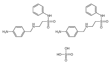 2-[(4-aminophenyl)methylamino]-N-phenylethanesulfonamide,sulfuric acid Structure