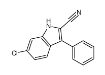 6-chloro-3-phenyl-1H-indole-2-carbonitrile结构式