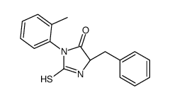 (5S)-5-benzyl-3-(2-methylphenyl)-2-sulfanylideneimidazolidin-4-one结构式