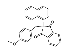 2-(4-Methoxy-benzyl)-2-naphthalen-1-yl-indan-1,3-dione结构式