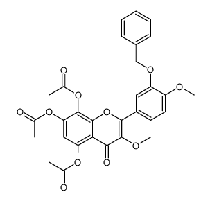 5,7,8-Triacetoxy-3'-benzyloxy-3,4'-dimethoxyflavon结构式