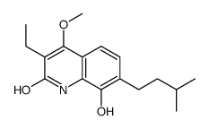 3-ethyl-8-hydroxy-4-methoxy-7-(3-methylbutyl)-1H-quinolin-2-one Structure