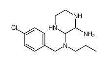 3-N-[(4-chlorophenyl)methyl]-3-N-propylpiperazine-2,3-diamine Structure